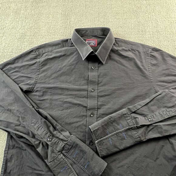 UNTUCKit Shirt Adult Large Black Button Up Long Sleeve Dress Formal Casual Men's - Picture 4 of 14